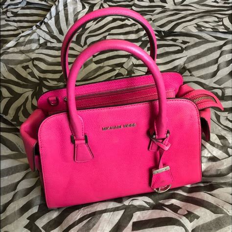 bright pink michael kors purse|michael kors pink satchel purse.